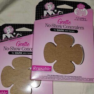 Lot of 2 pkgs Hollywood Fashion Secrets No Show Concealers  Dark Skin Tones
